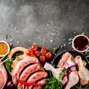 various,Raw,Meat,Ready,For,Grill,And,Bbq,,With,Vegetables,