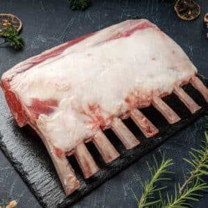 MAHOGANY CREEK LAMB RACK CAP ON FRENCHED 2 racks per pack Approx 800gm to 1.1kg total